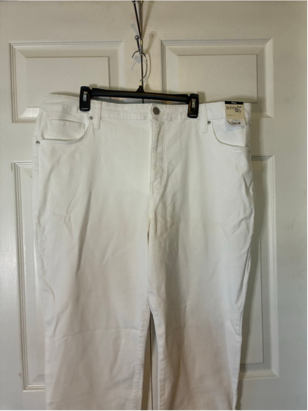 Women's Terra & Sky Straight Leg Jeans White Size 20W - Picture 2 of 7